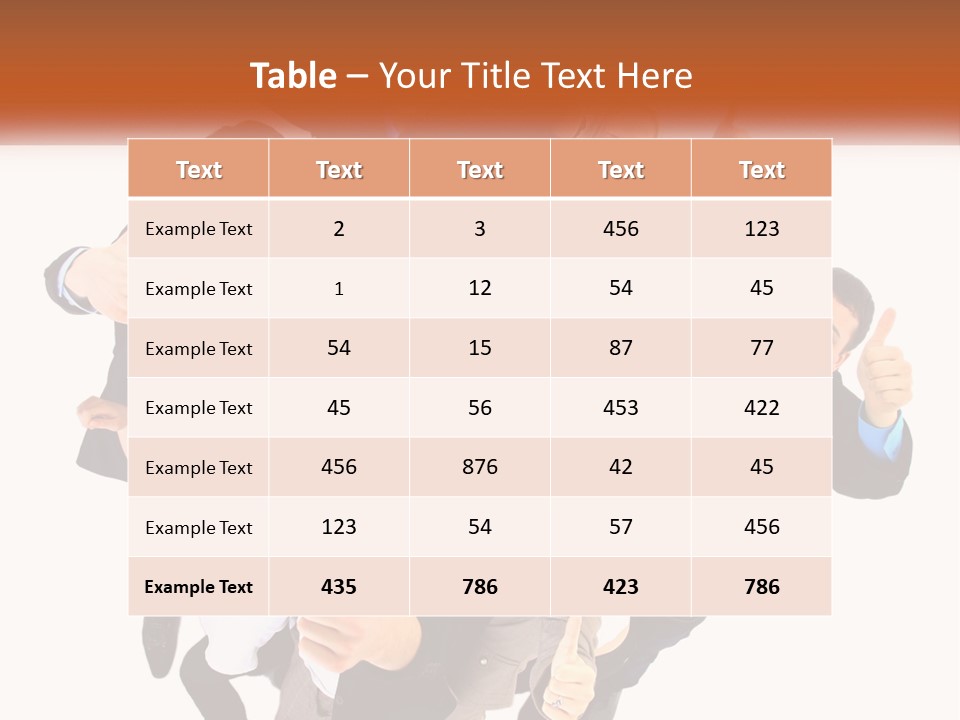 A Group Of People Giving Thumbs Up PowerPoint Template