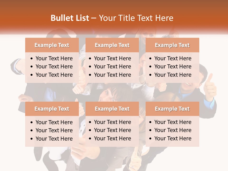 A Group Of People Giving Thumbs Up PowerPoint Template