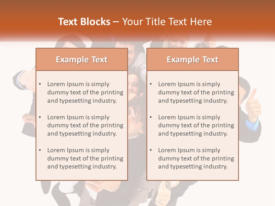 A Group Of People Giving Thumbs Up PowerPoint Template