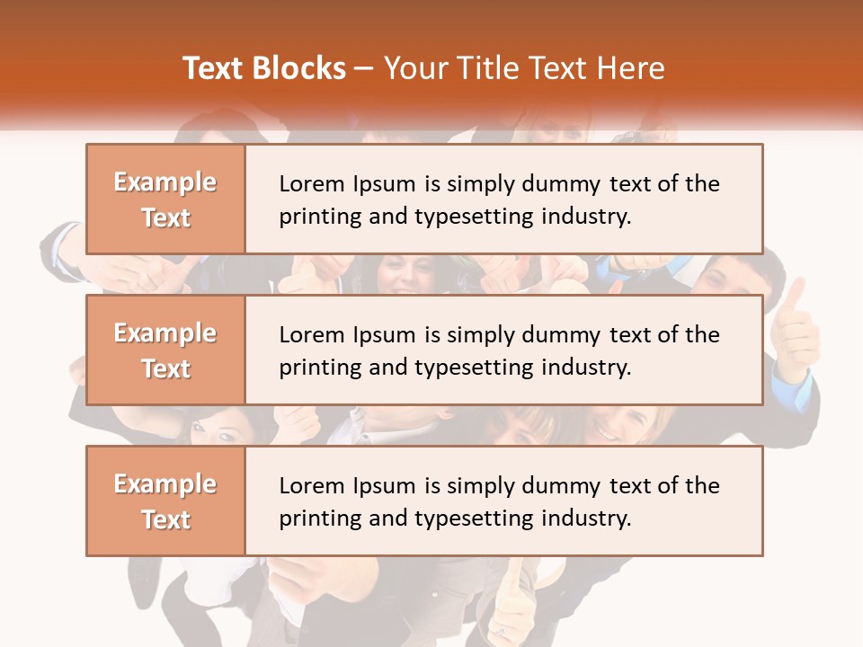A Group Of People Giving Thumbs Up PowerPoint Template