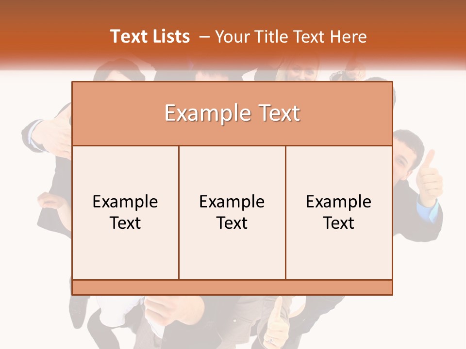 A Group Of People Giving Thumbs Up PowerPoint Template