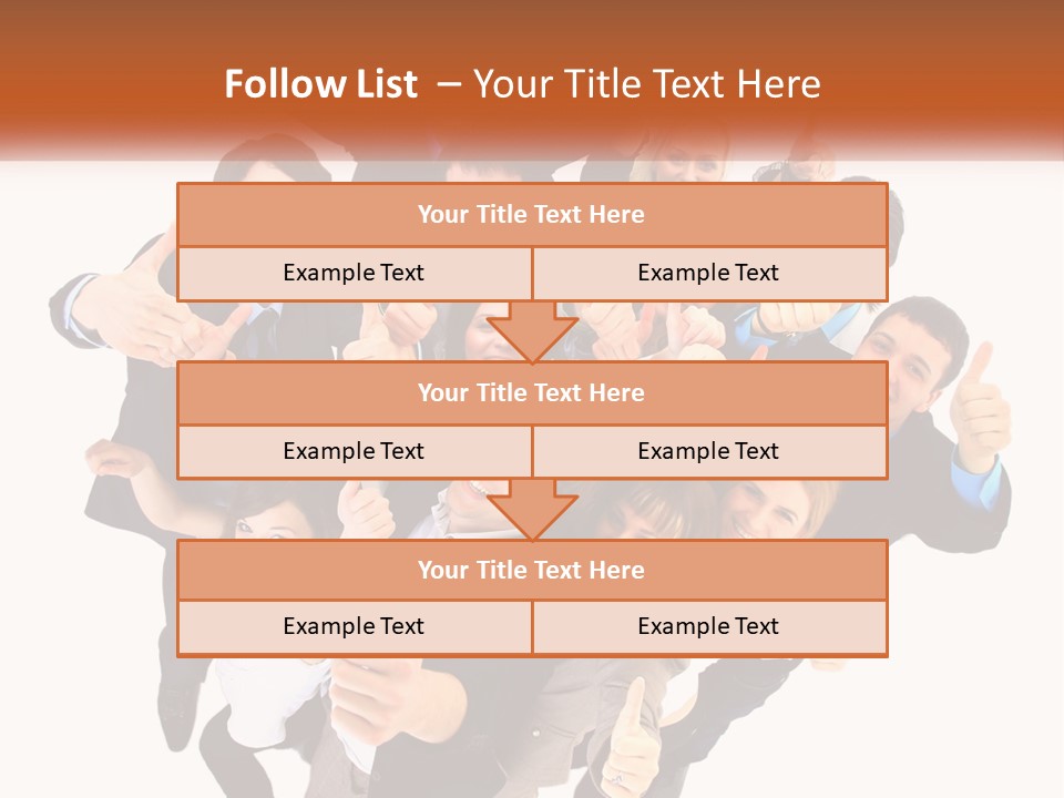 A Group Of People Giving Thumbs Up PowerPoint Template