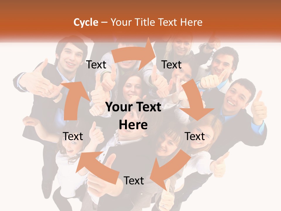 A Group Of People Giving Thumbs Up PowerPoint Template