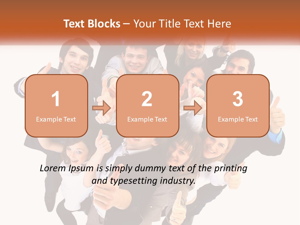 A Group Of People Giving Thumbs Up PowerPoint Template