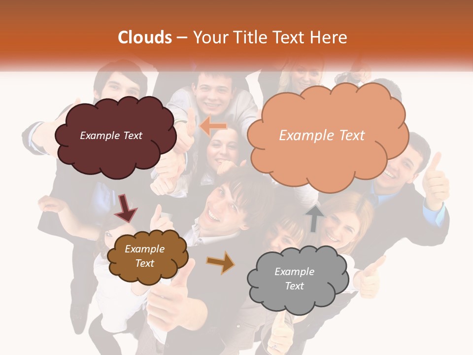 A Group Of People Giving Thumbs Up PowerPoint Template