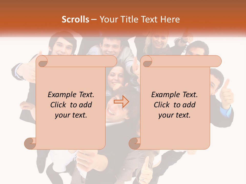 A Group Of People Giving Thumbs Up PowerPoint Template