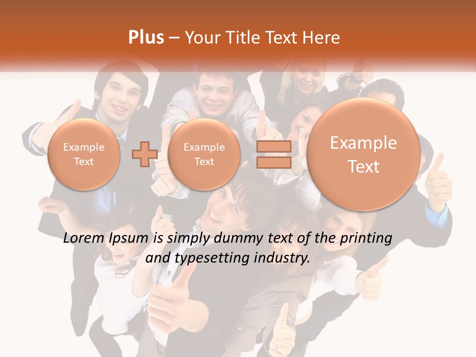 A Group Of People Giving Thumbs Up PowerPoint Template