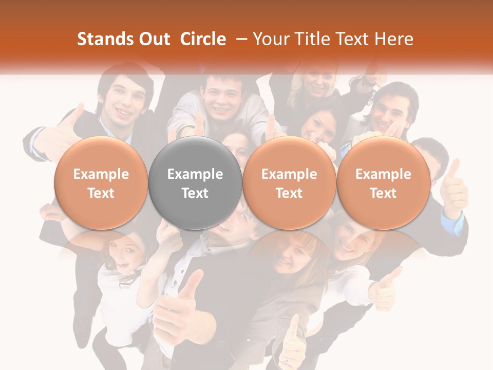 A Group Of People Giving Thumbs Up PowerPoint Template