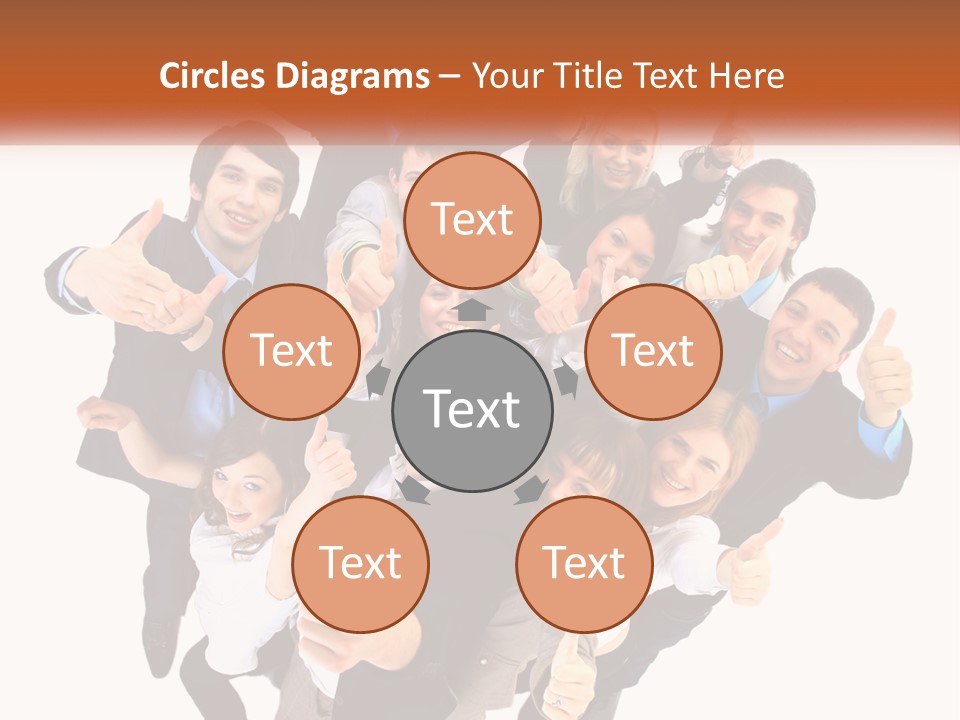 A Group Of People Giving Thumbs Up PowerPoint Template