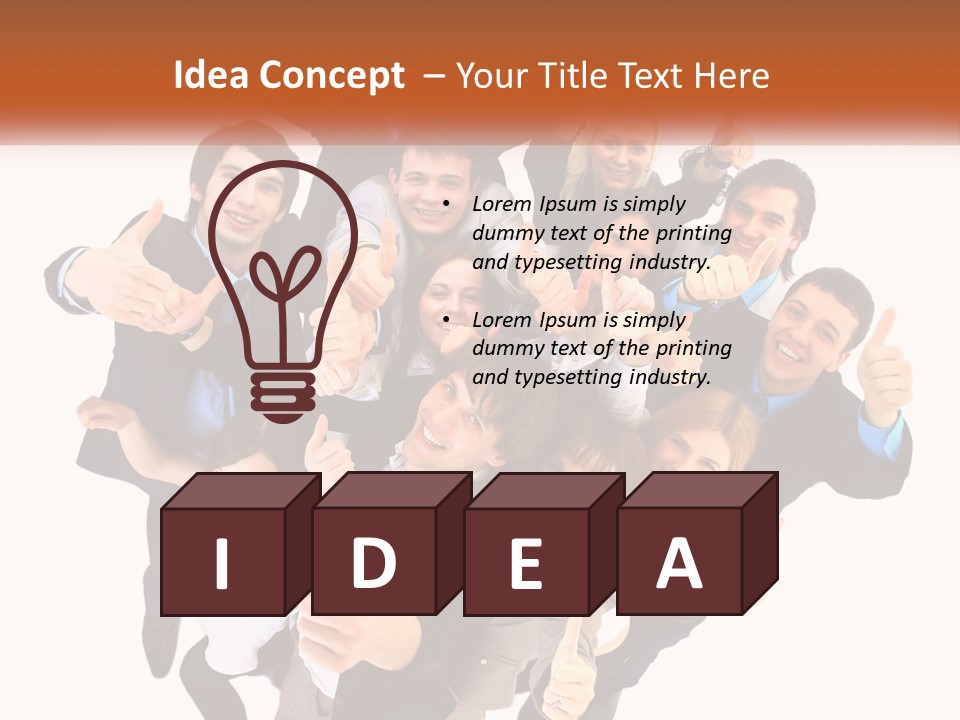 A Group Of People Giving Thumbs Up PowerPoint Template