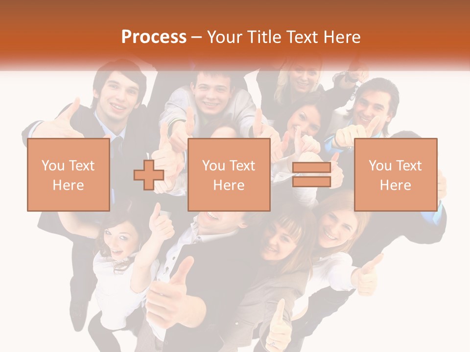 A Group Of People Giving Thumbs Up PowerPoint Template