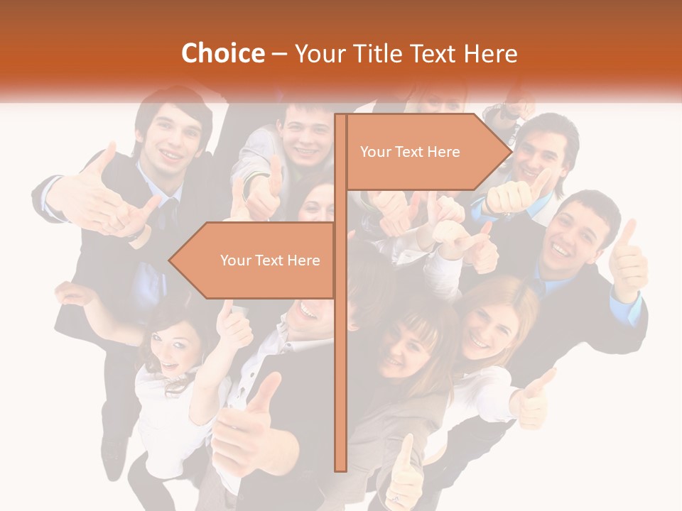 A Group Of People Giving Thumbs Up PowerPoint Template