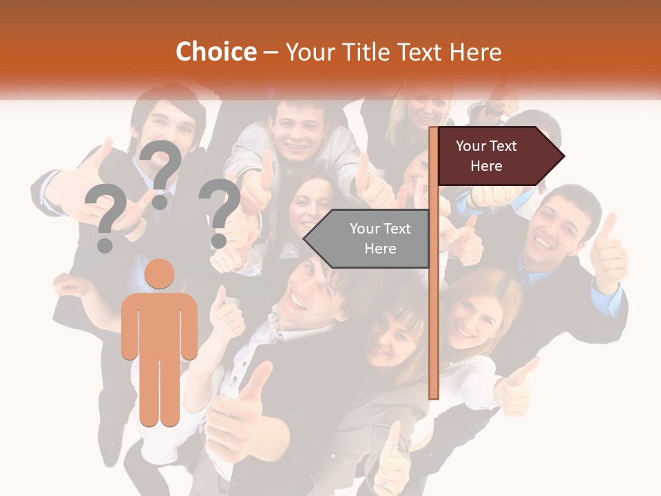 A Group Of People Giving Thumbs Up PowerPoint Template