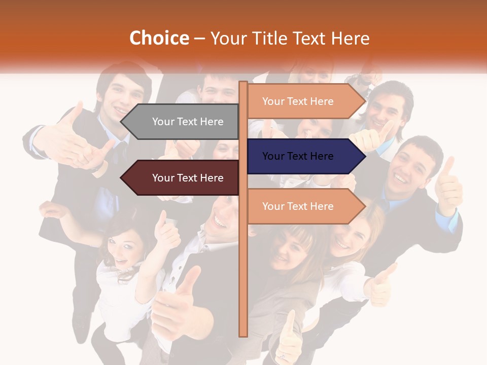 A Group Of People Giving Thumbs Up PowerPoint Template