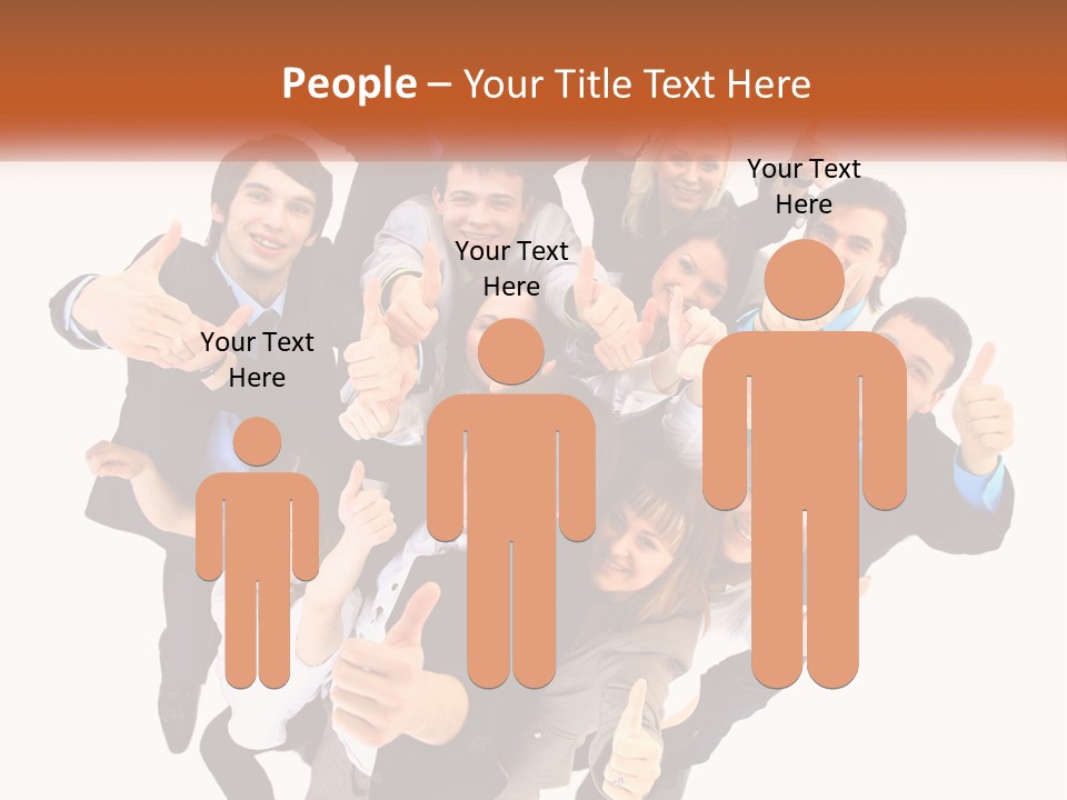 A Group Of People Giving Thumbs Up PowerPoint Template