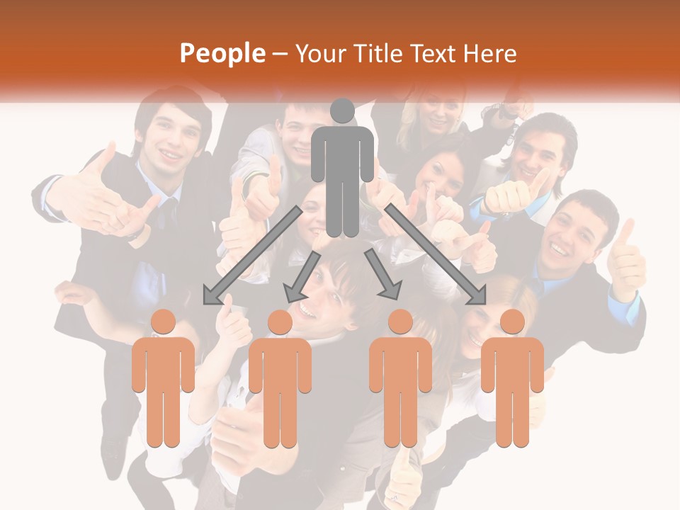 A Group Of People Giving Thumbs Up PowerPoint Template