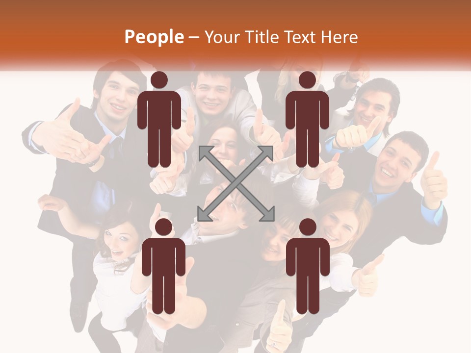 A Group Of People Giving Thumbs Up PowerPoint Template