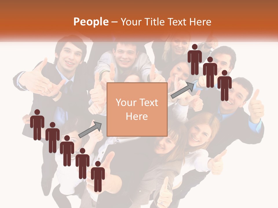 A Group Of People Giving Thumbs Up PowerPoint Template