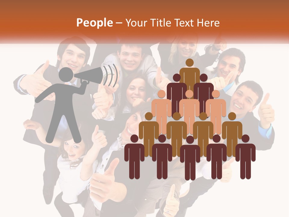 A Group Of People Giving Thumbs Up PowerPoint Template