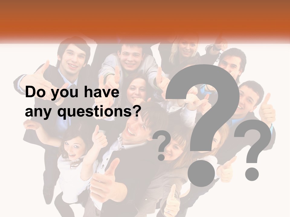 A Group Of People Giving Thumbs Up PowerPoint Template