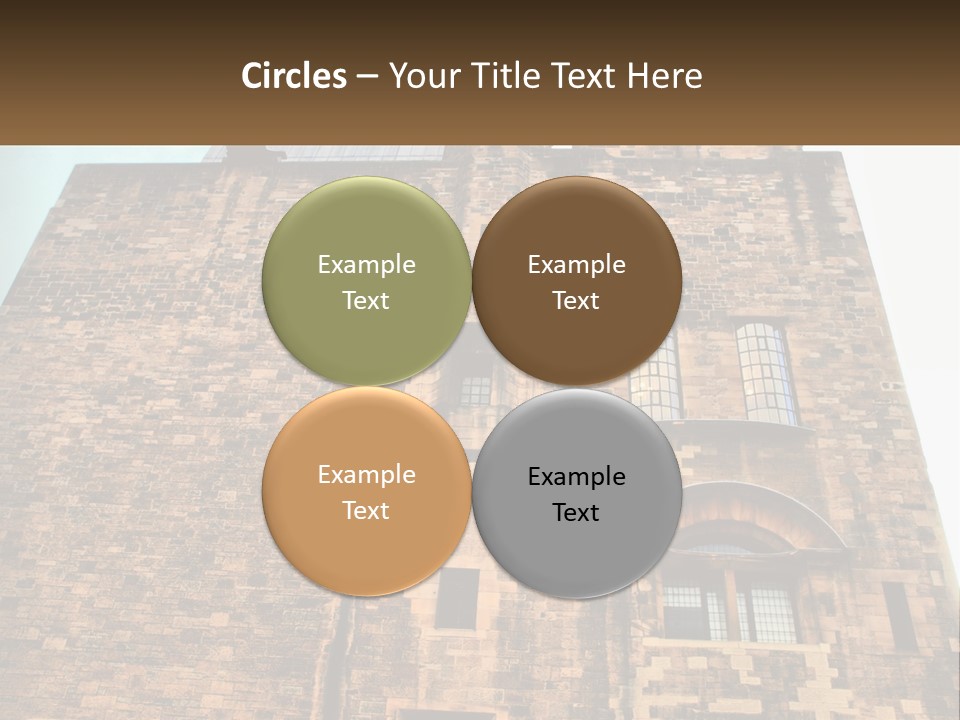 A Tall Brick Building With Windows And A Sky Background PowerPoint Template