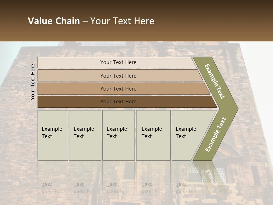 A Tall Brick Building With Windows And A Sky Background PowerPoint Template