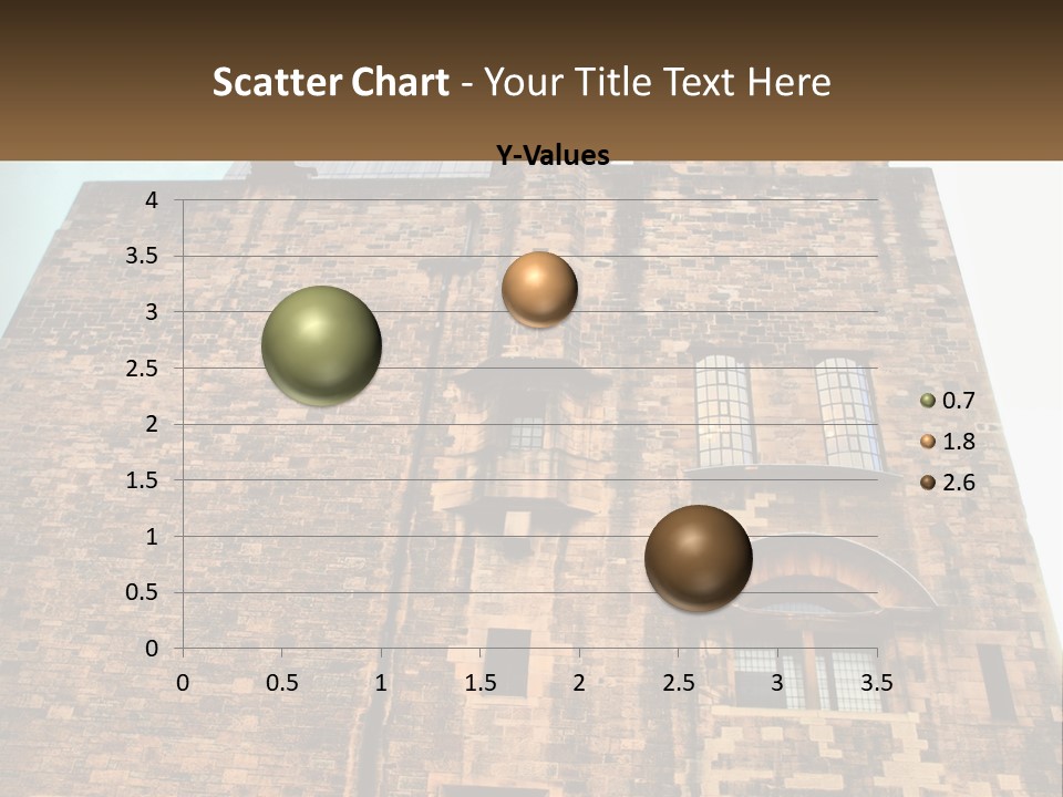 A Tall Brick Building With Windows And A Sky Background PowerPoint Template
