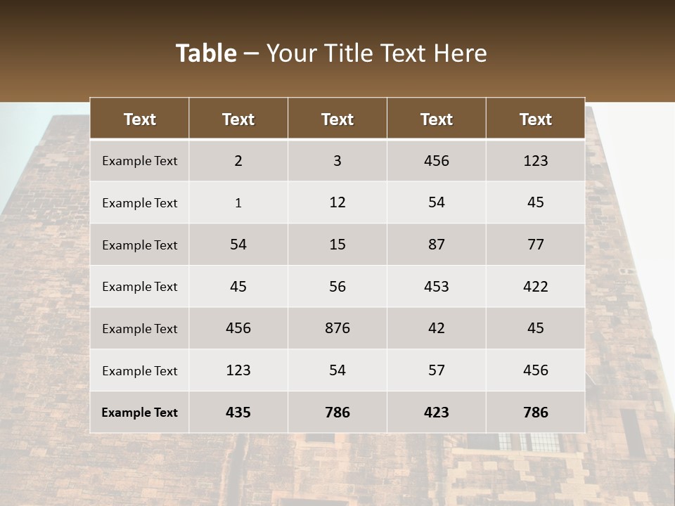A Tall Brick Building With Windows And A Sky Background PowerPoint Template