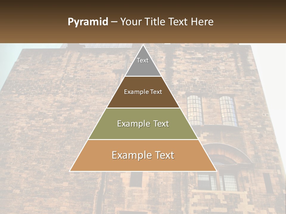 A Tall Brick Building With Windows And A Sky Background PowerPoint Template