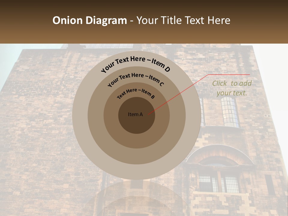 A Tall Brick Building With Windows And A Sky Background PowerPoint Template