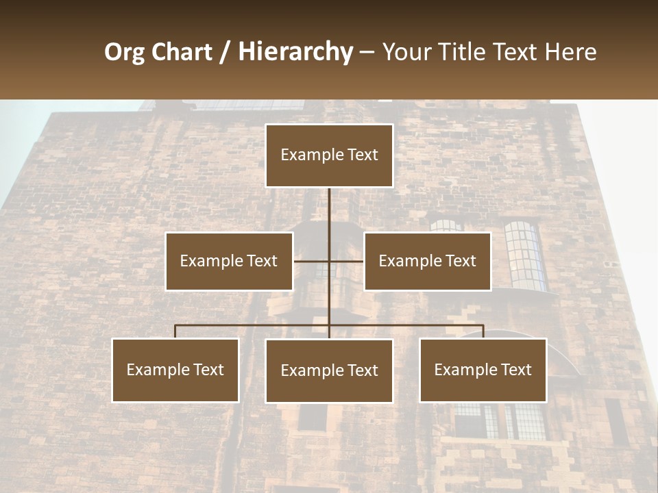 A Tall Brick Building With Windows And A Sky Background PowerPoint Template