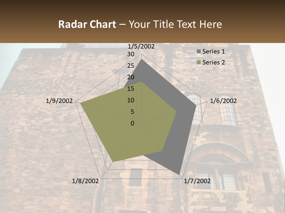 A Tall Brick Building With Windows And A Sky Background PowerPoint Template