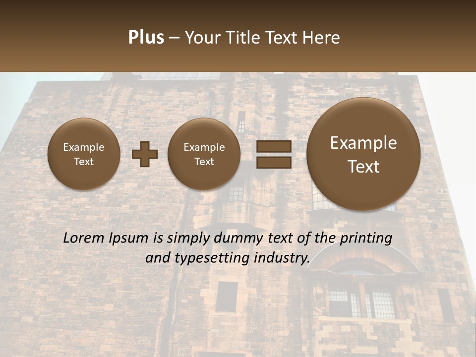 A Tall Brick Building With Windows And A Sky Background PowerPoint Template