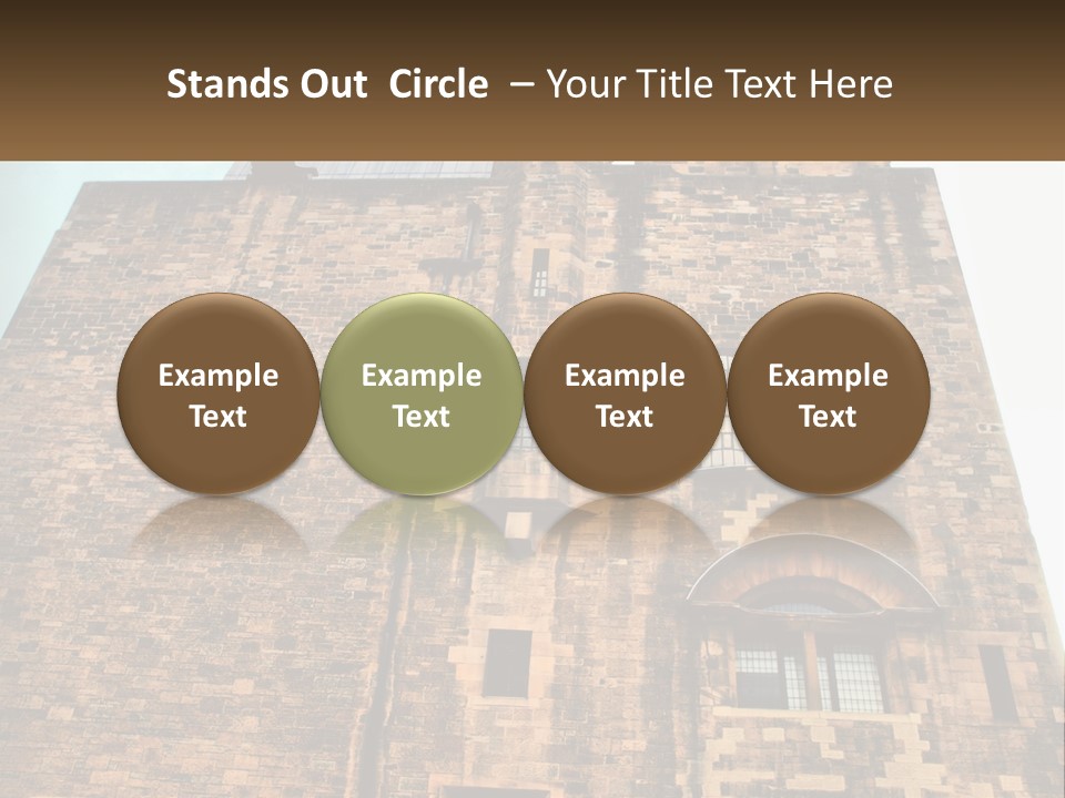 A Tall Brick Building With Windows And A Sky Background PowerPoint Template