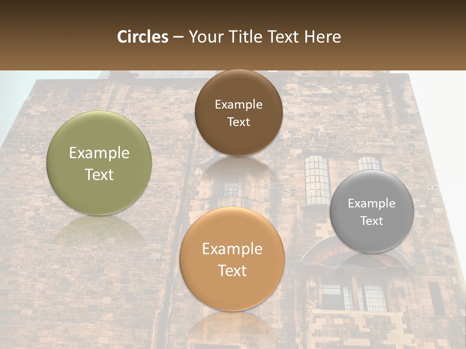 A Tall Brick Building With Windows And A Sky Background PowerPoint Template