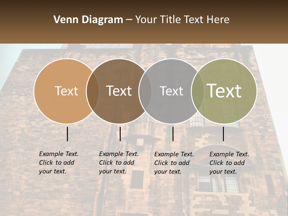 A Tall Brick Building With Windows And A Sky Background PowerPoint Template