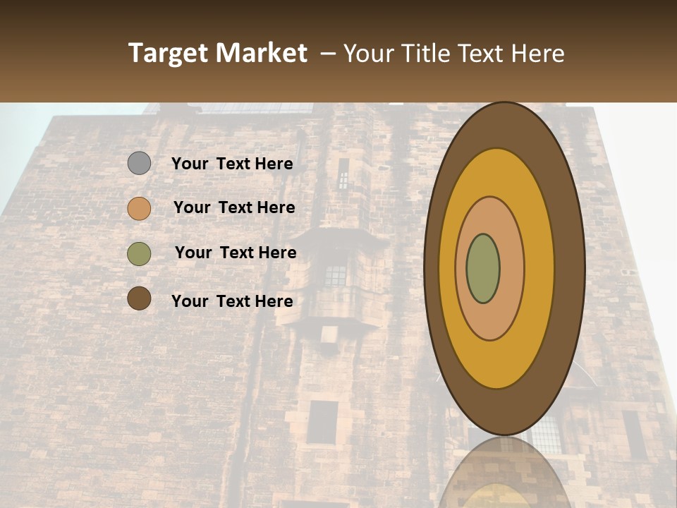 A Tall Brick Building With Windows And A Sky Background PowerPoint Template