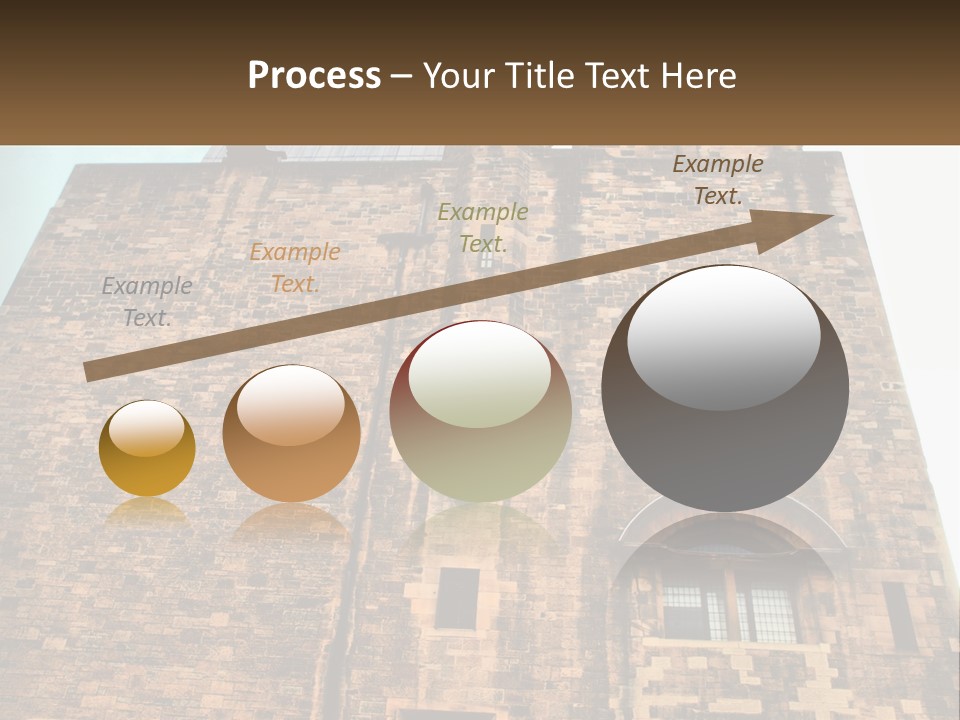 A Tall Brick Building With Windows And A Sky Background PowerPoint Template