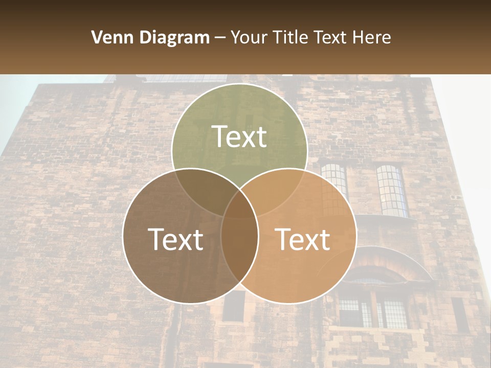 A Tall Brick Building With Windows And A Sky Background PowerPoint Template