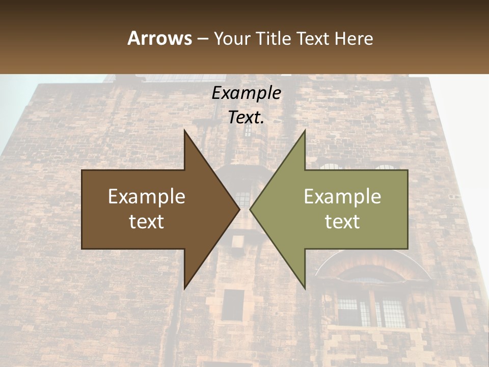 A Tall Brick Building With Windows And A Sky Background PowerPoint Template