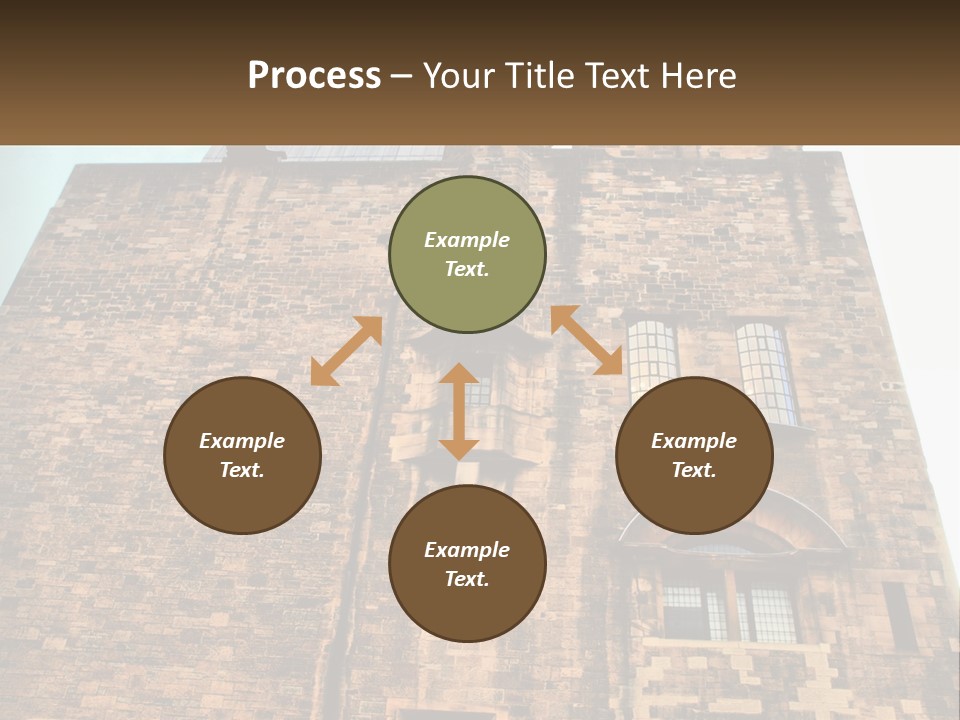 A Tall Brick Building With Windows And A Sky Background PowerPoint Template