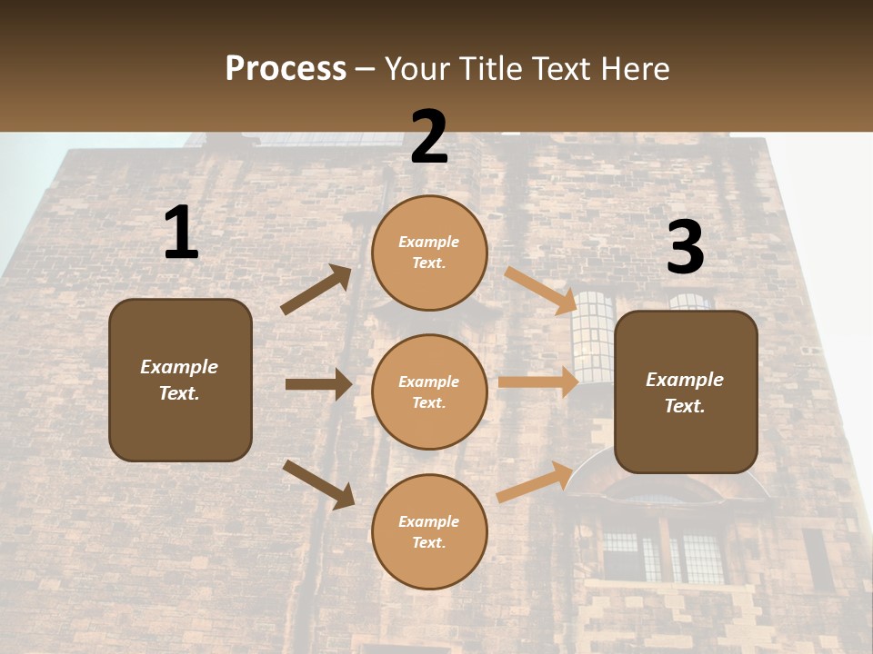 A Tall Brick Building With Windows And A Sky Background PowerPoint Template