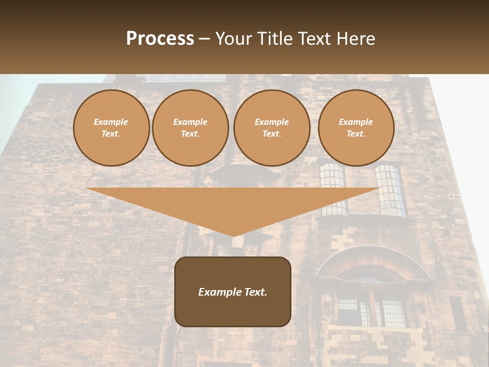 A Tall Brick Building With Windows And A Sky Background PowerPoint Template