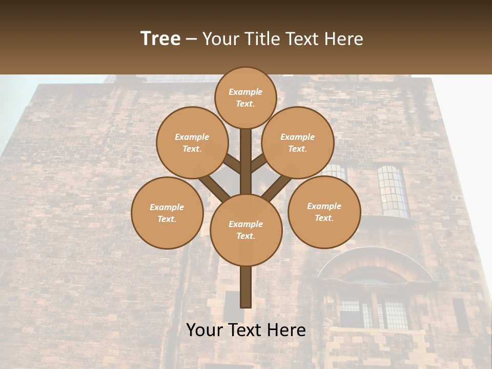 A Tall Brick Building With Windows And A Sky Background PowerPoint Template