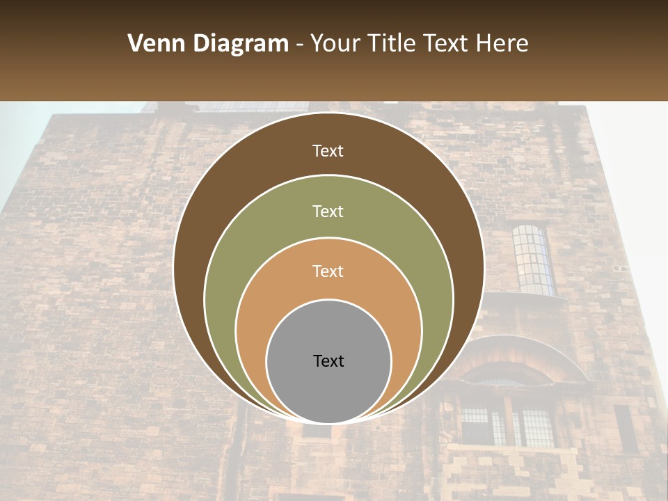 A Tall Brick Building With Windows And A Sky Background PowerPoint Template