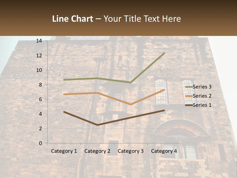 A Tall Brick Building With Windows And A Sky Background PowerPoint Template