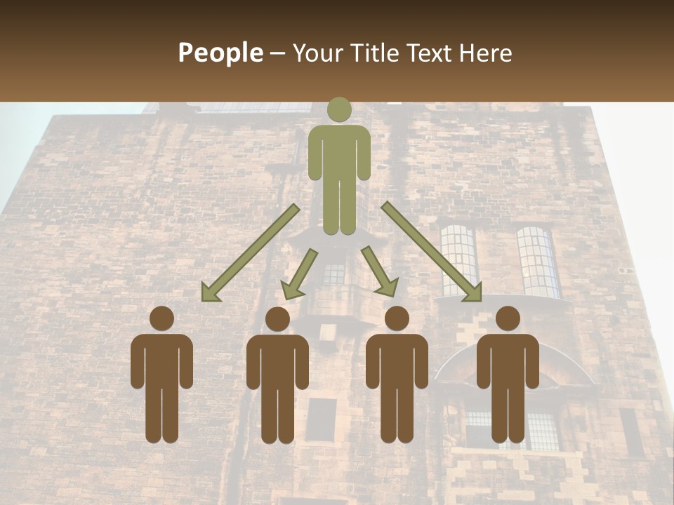 A Tall Brick Building With Windows And A Sky Background PowerPoint Template