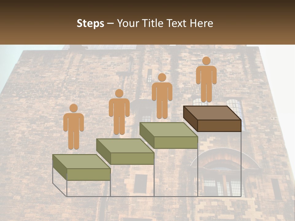A Tall Brick Building With Windows And A Sky Background PowerPoint Template