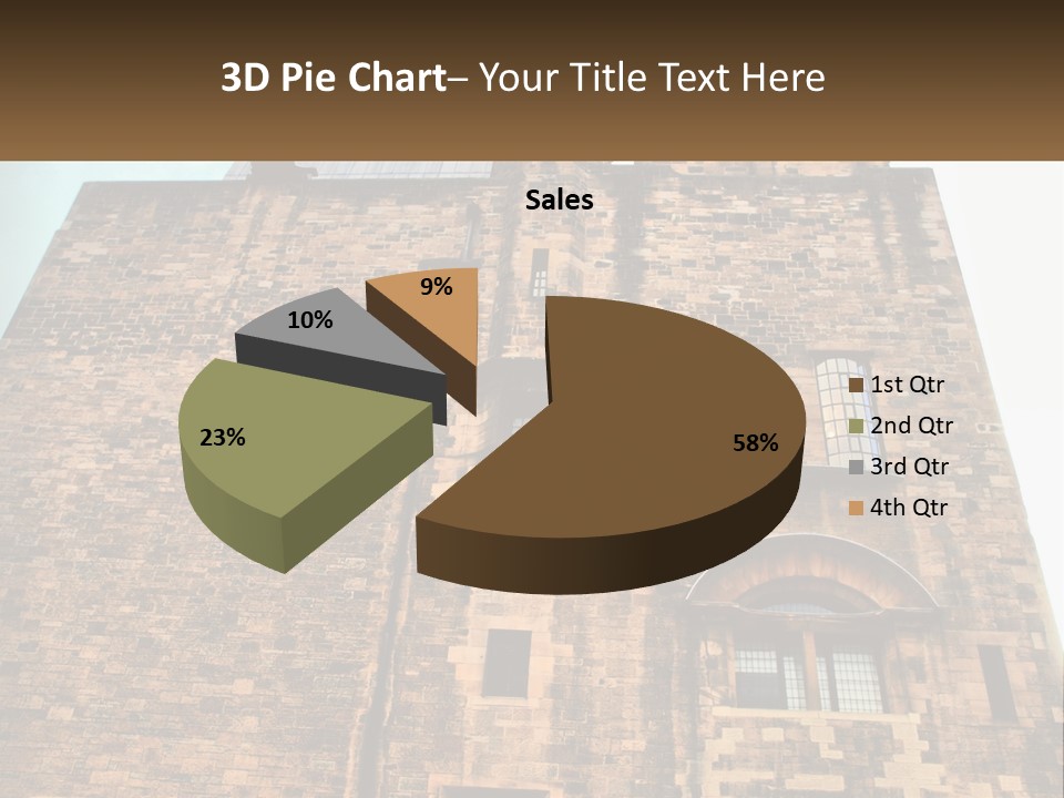 A Tall Brick Building With Windows And A Sky Background PowerPoint Template