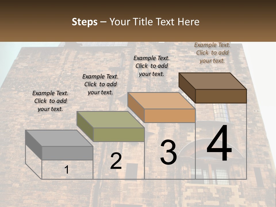 A Tall Brick Building With Windows And A Sky Background PowerPoint Template